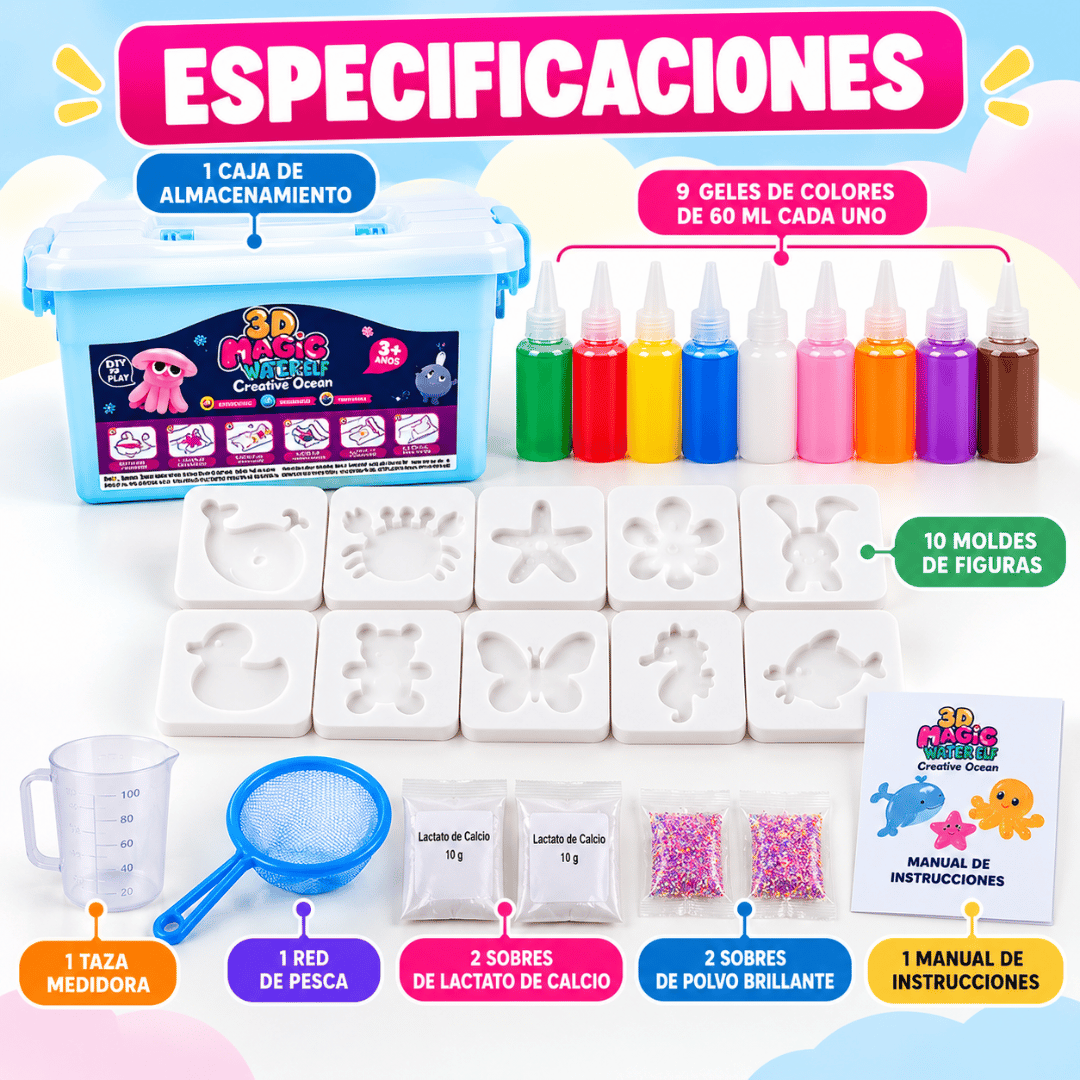 Kit Magic Water Elf - El juego creativo para que tus niños den vida a sus propias figuras