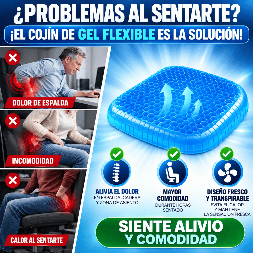 Pack 2 Cojines de Gel Ortopedico - Soporte flexible para una postura más cómoda