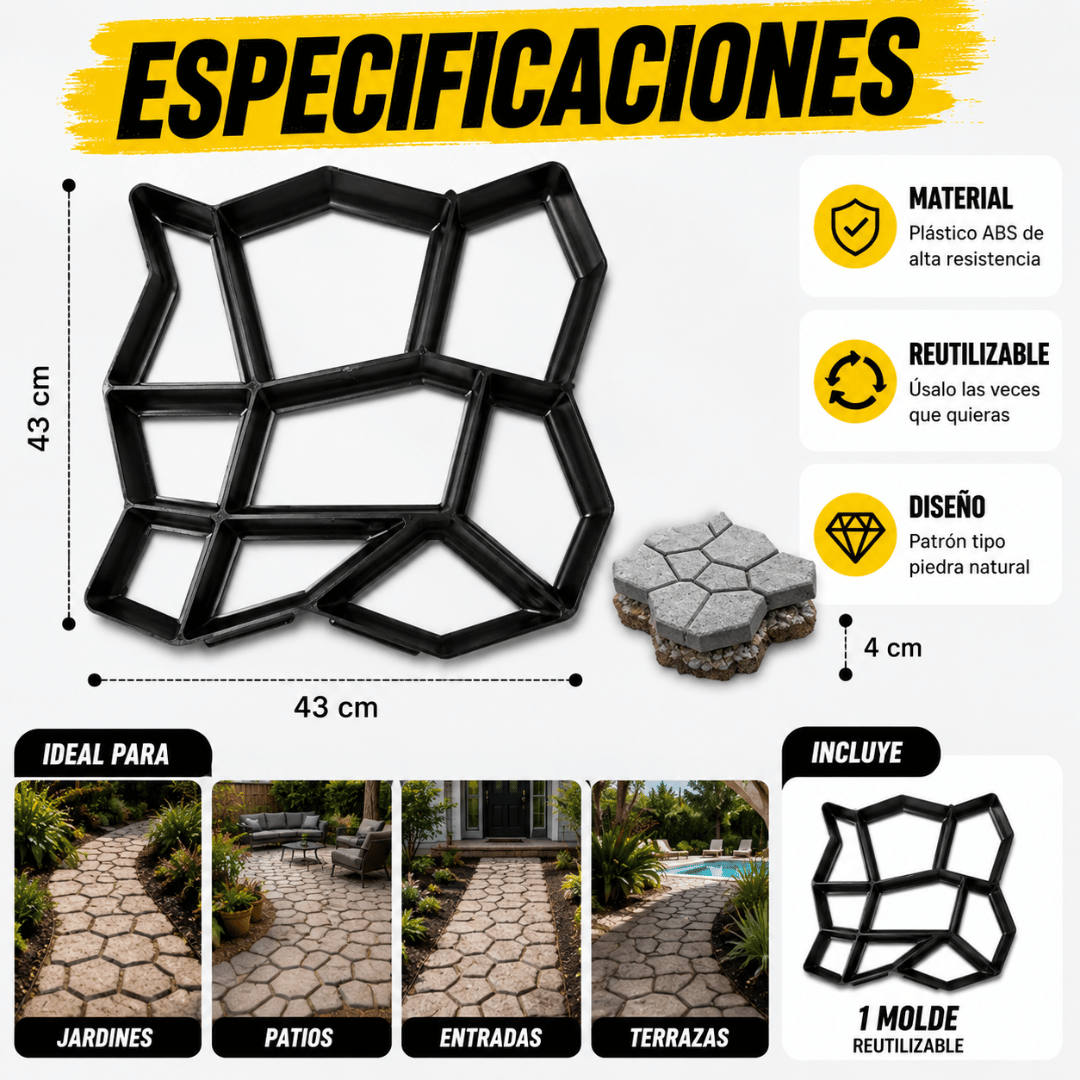 Molde De Cemento Para Caminos - Construye Senderos de Jardín como un Profesional