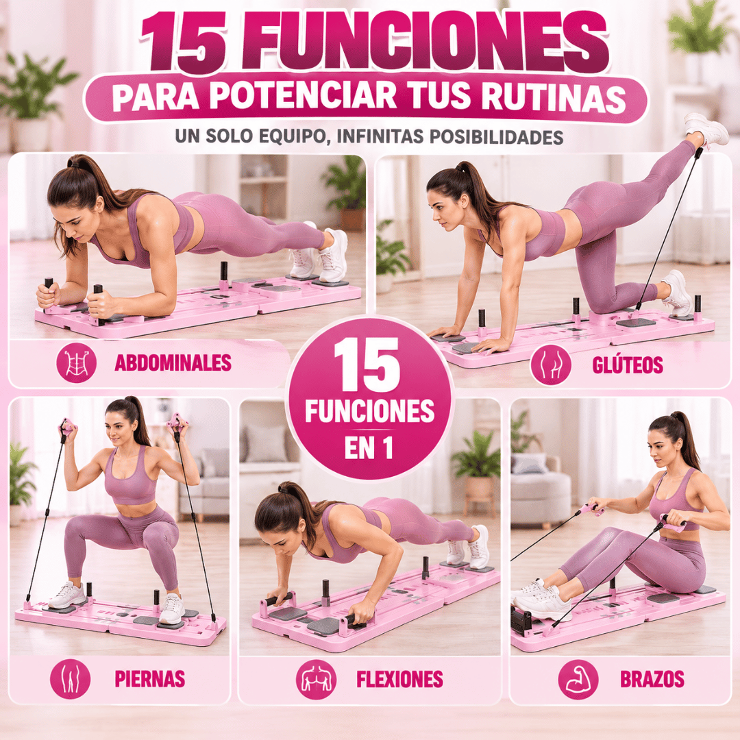 Maquina Ejercicio Multifuncional en Casa - Fortalece y tonifica múltiples zonas con un solo equipo