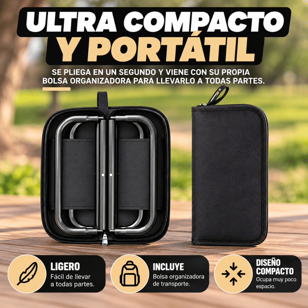 Asiento Plegable Descanso Express - Descansa cómodamente donde quieras con tu asiento portátil