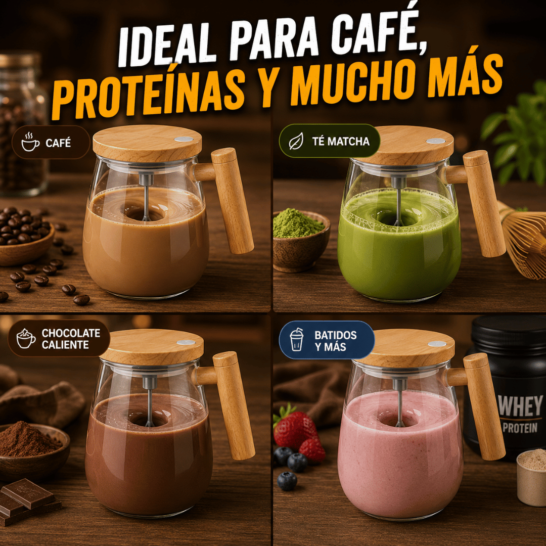 Taza Mug Con Mezclador Automatico – Adiós a los Grumos, Mezcla Perfecta en Segundos