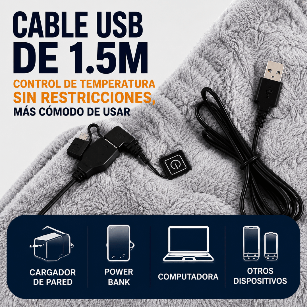 Cinturón Térmico USB - Calor portátil para acompañarte durante tu periodo