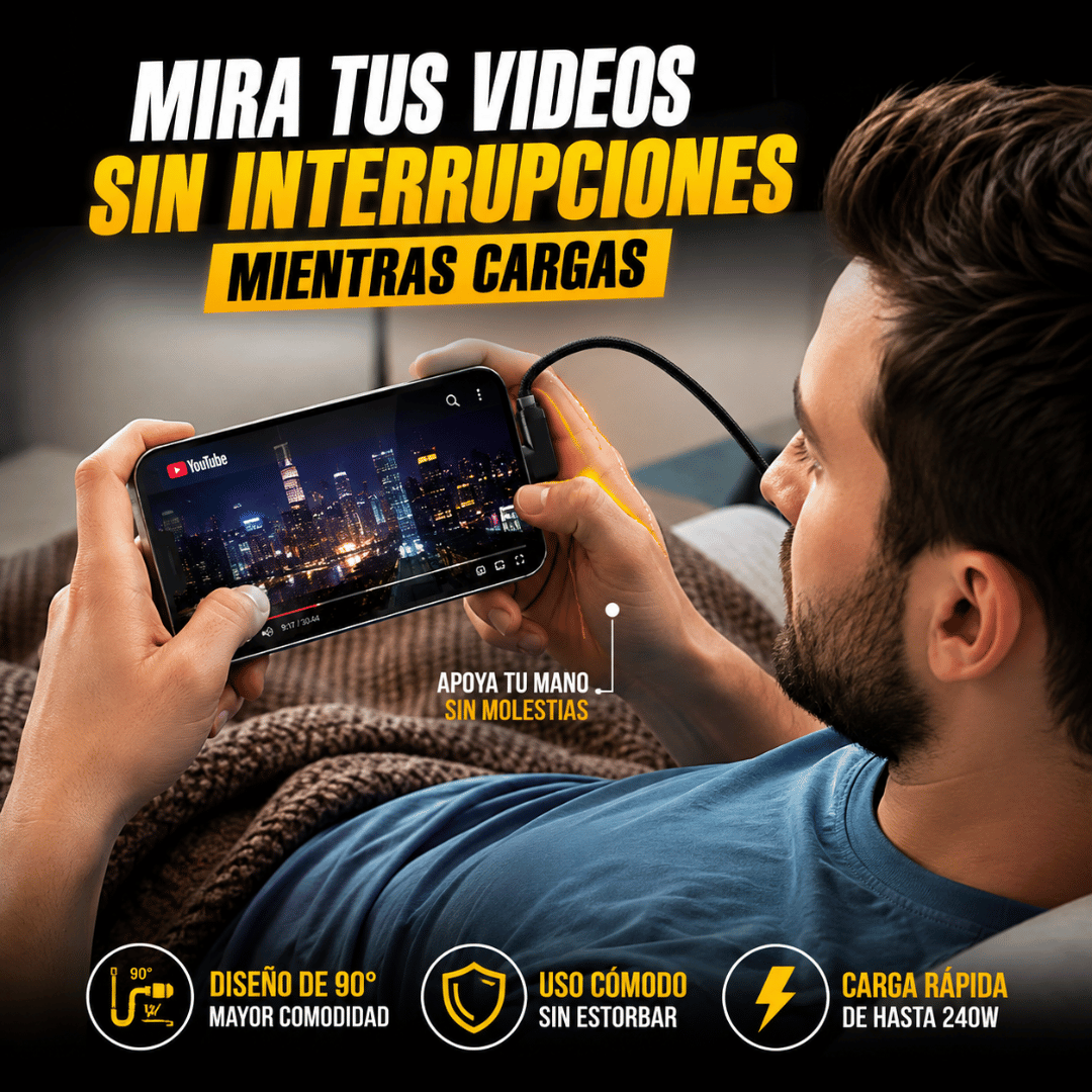 ¡Promo 2x1 Cargador Rápido 240W Con Soporte Integrado! - Carga tu dispositivo mientras lo mantienes cómodamente apoyado