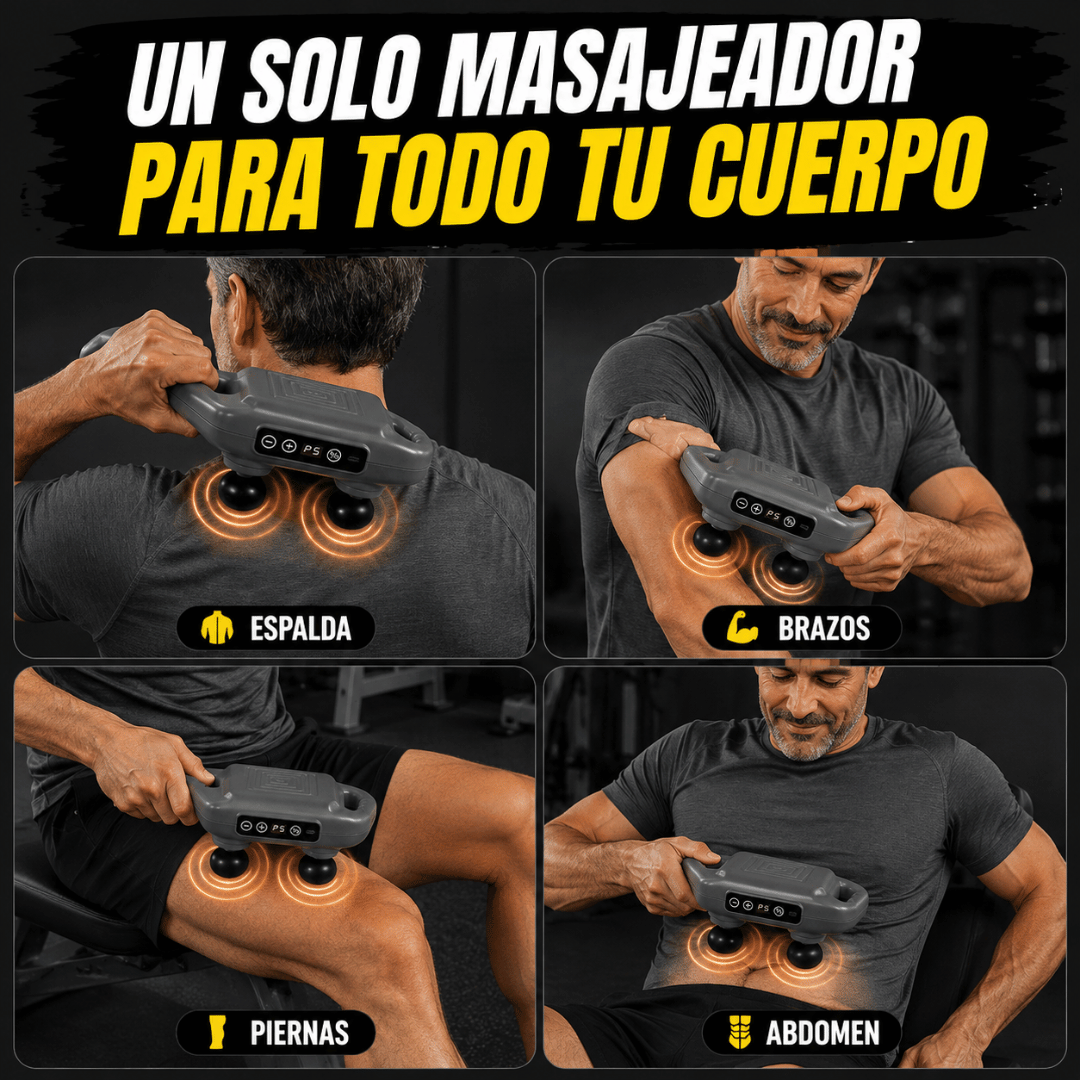 Masajeador De Relajación Muscular 4 Cabezales - Alivia la tensión muscular y relaja tu cuerpo en minutos