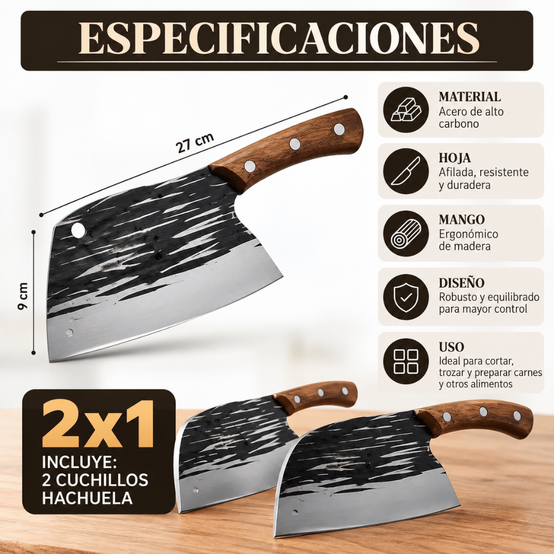 ¡Promo 2x1 Cuchillo Japones Chef Tazaki! - Cortes potentes y precisos en carnes con menos esfuerzo