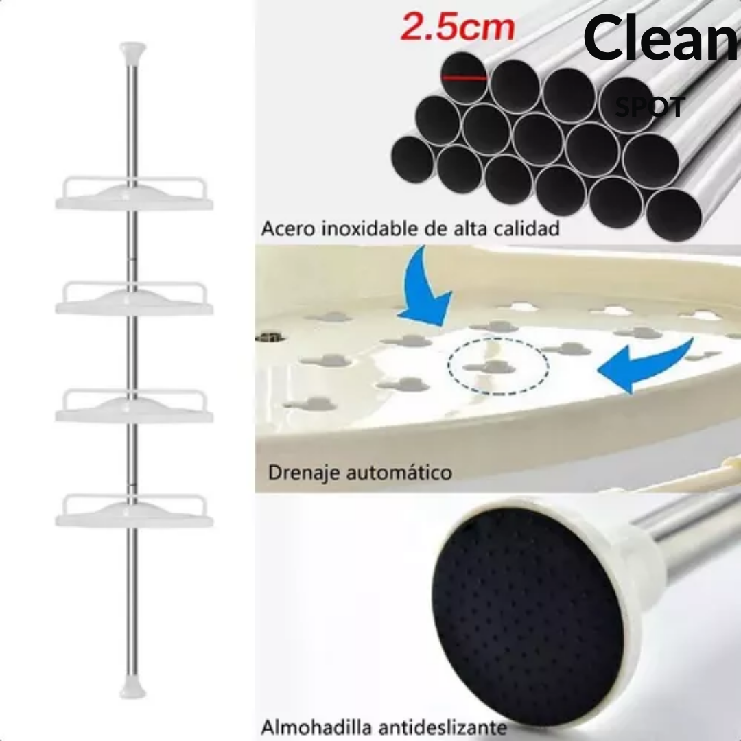 Estante esquinero para baño - Mantén tu baño ordenado