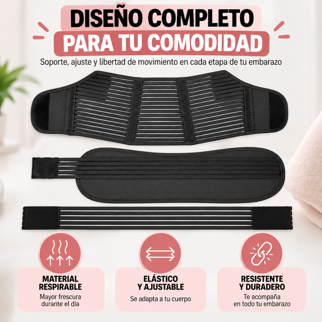 Faja Maternal De Soporte Abdominal y Lumbar - Comodidad y Protección en Cada Etapa
