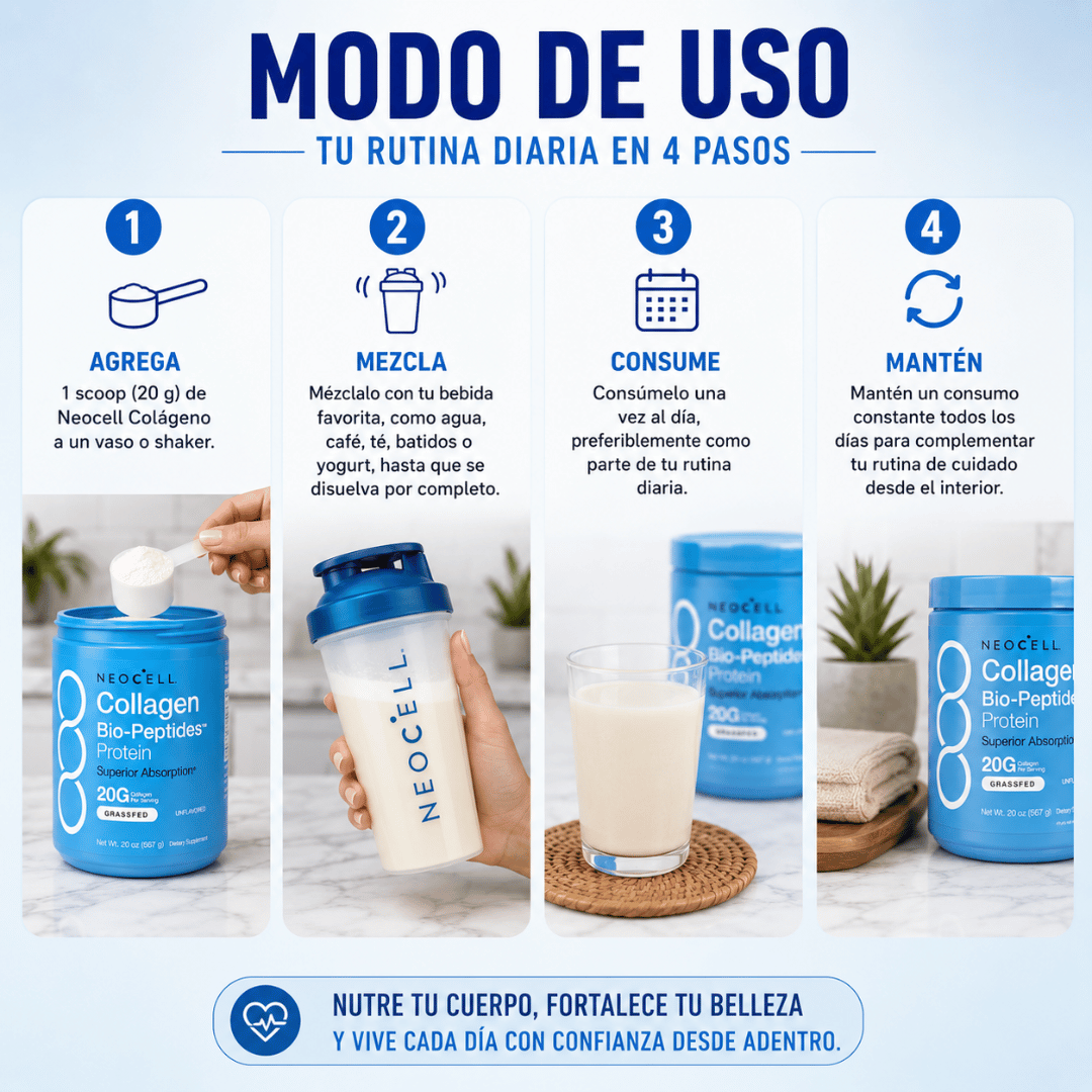 Neocell™ Colageno - Fortalece tu piel, cabello y uñas con cada porción