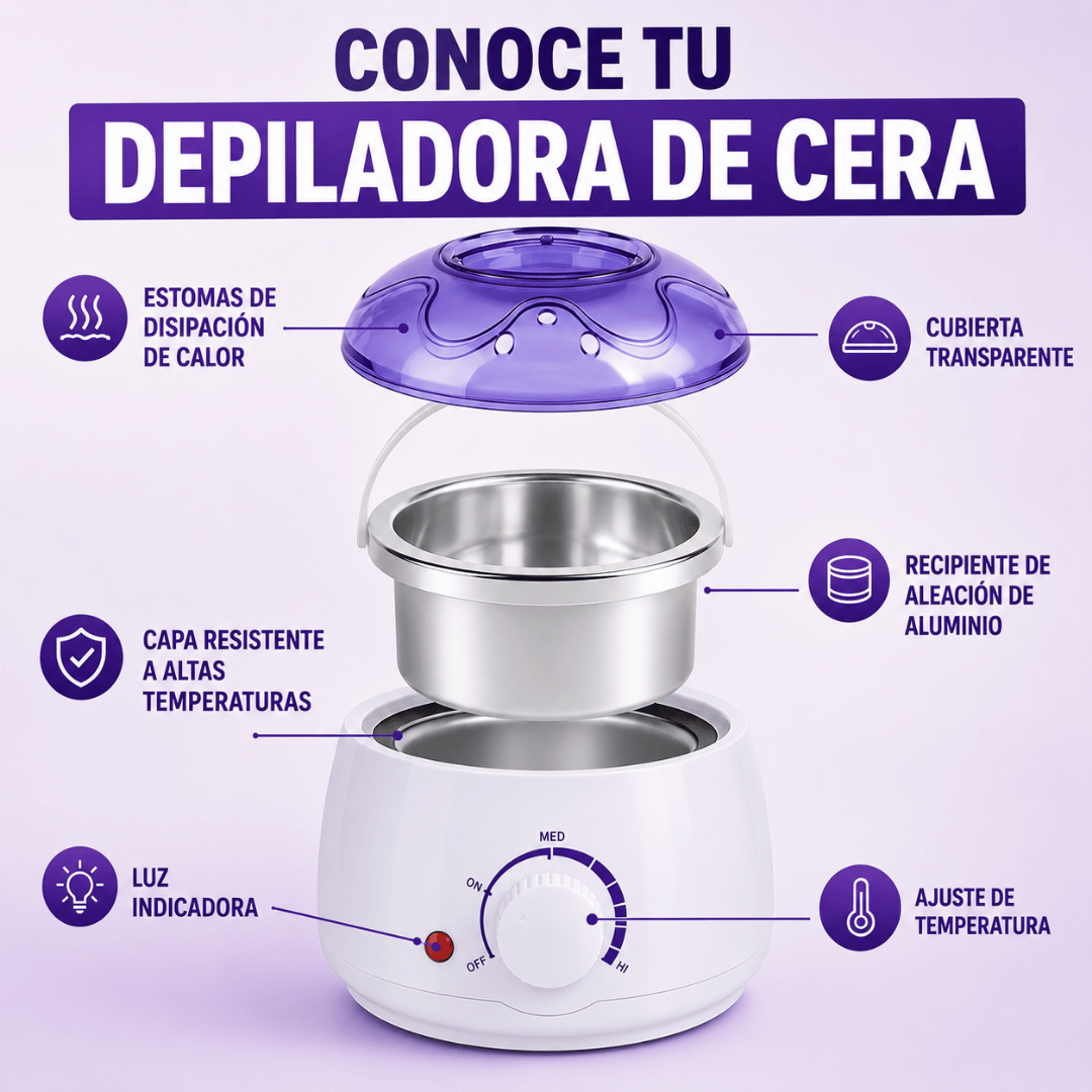¡Promo Maquina Depilatoria + 500g Cera + 50 Bandas! - Depilación con cera profesional desde la comodidad de tu hogar