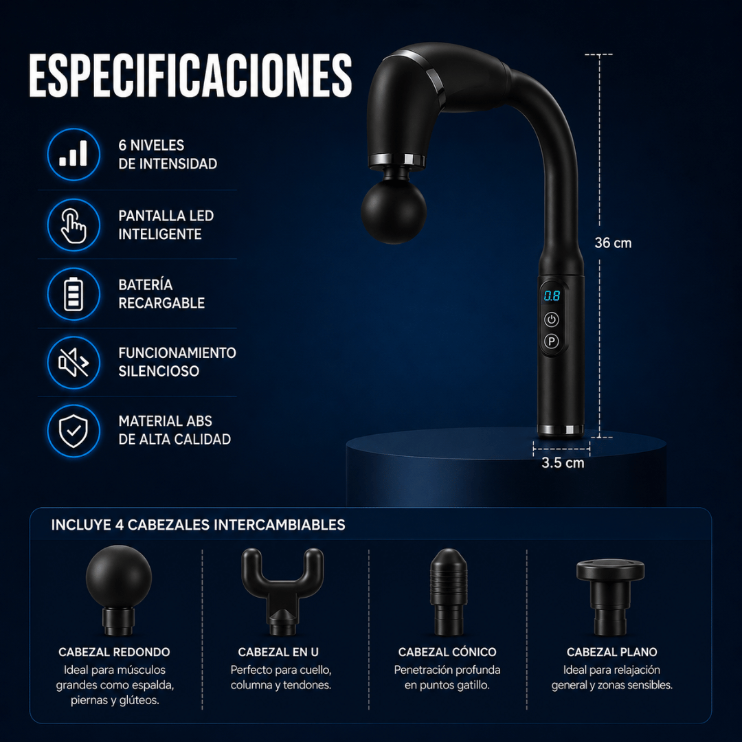 Masajeador Muscular 4 en 1 - Alivia la tensión muscular y relaja tu cuerpo desde casa
