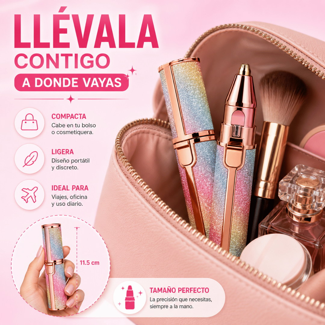 ¡Promo 2x1 Depiladora de Precisión Facial Arcoíris! - Retoque facial práctico para una piel suave y uniforme