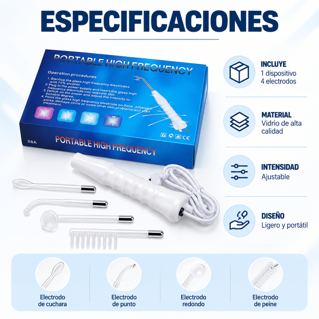 Terapia Facial Alta Frecuencia - Ayuda a reducir imperfecciones y conseguir una piel más radiante