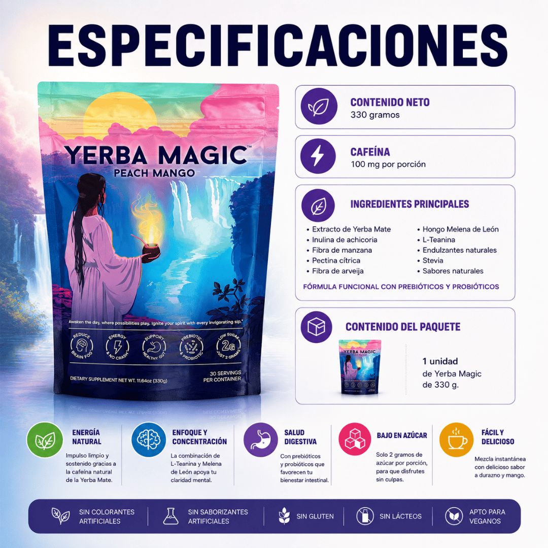 Yerba Magic - Ayuda a mantener tu energía y concentración durante el día