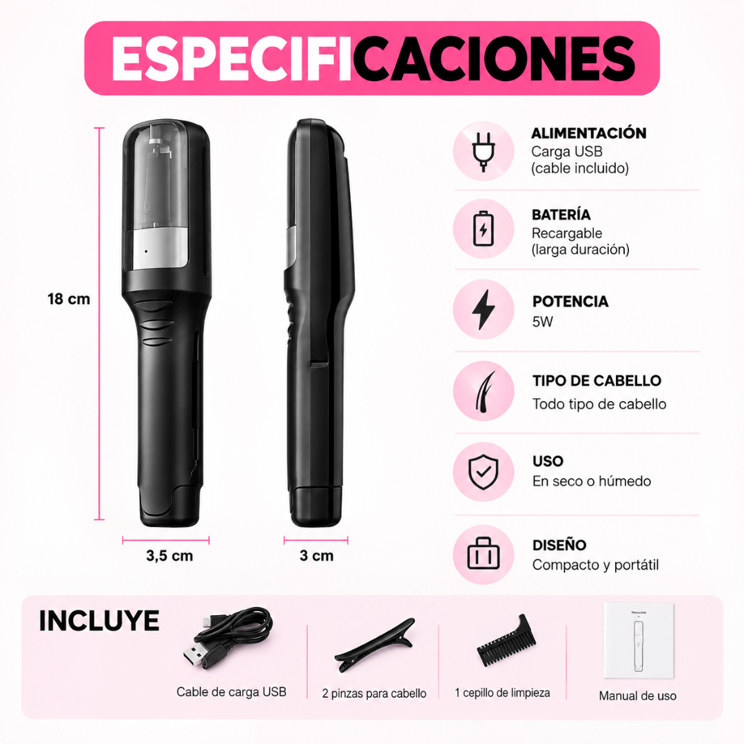 Recortador De Punta Abiertas y Dañadas - Dale a tus puntas un acabado más cuidado sin salir de casa