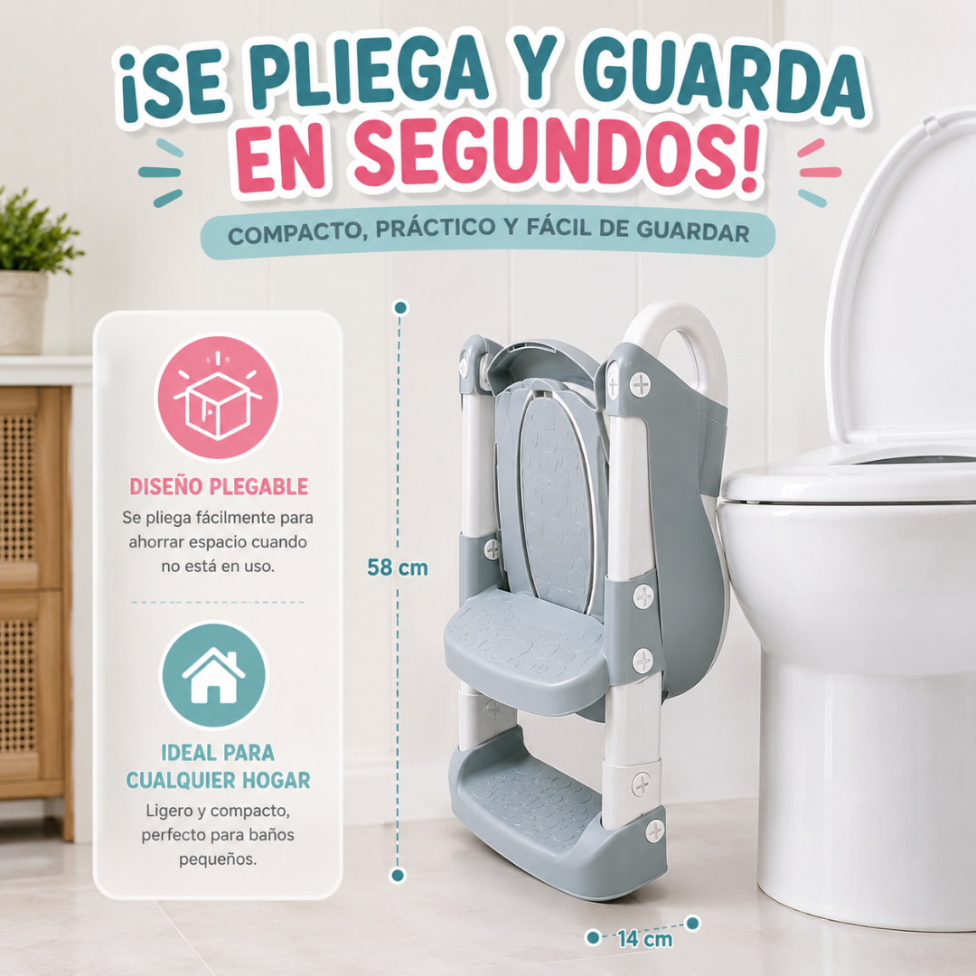 Asiento Entrenamiento Para ir al Baño con Escalera - Ayuda a tu pequeño a usar el baño con seguridad y confianza