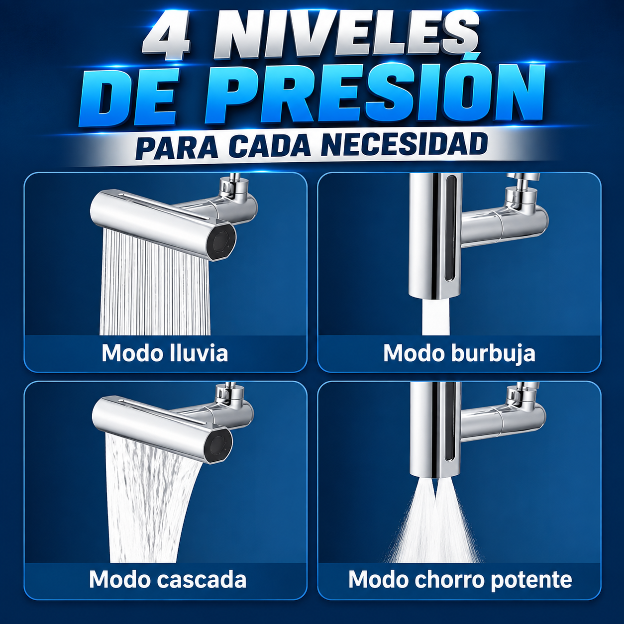 Grifo Inteligente Ahorrador 4 en 1 - Optimiza el uso de agua en cada tarea de tu cocina