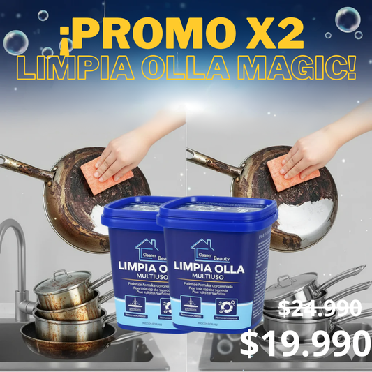 Promo 2 Cremas Limpia Olla Magic - ¡Incluye 5 Paños Metálicos!