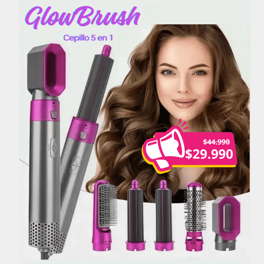 GlowBrush - ¡Secador de pelo 5 en 1!