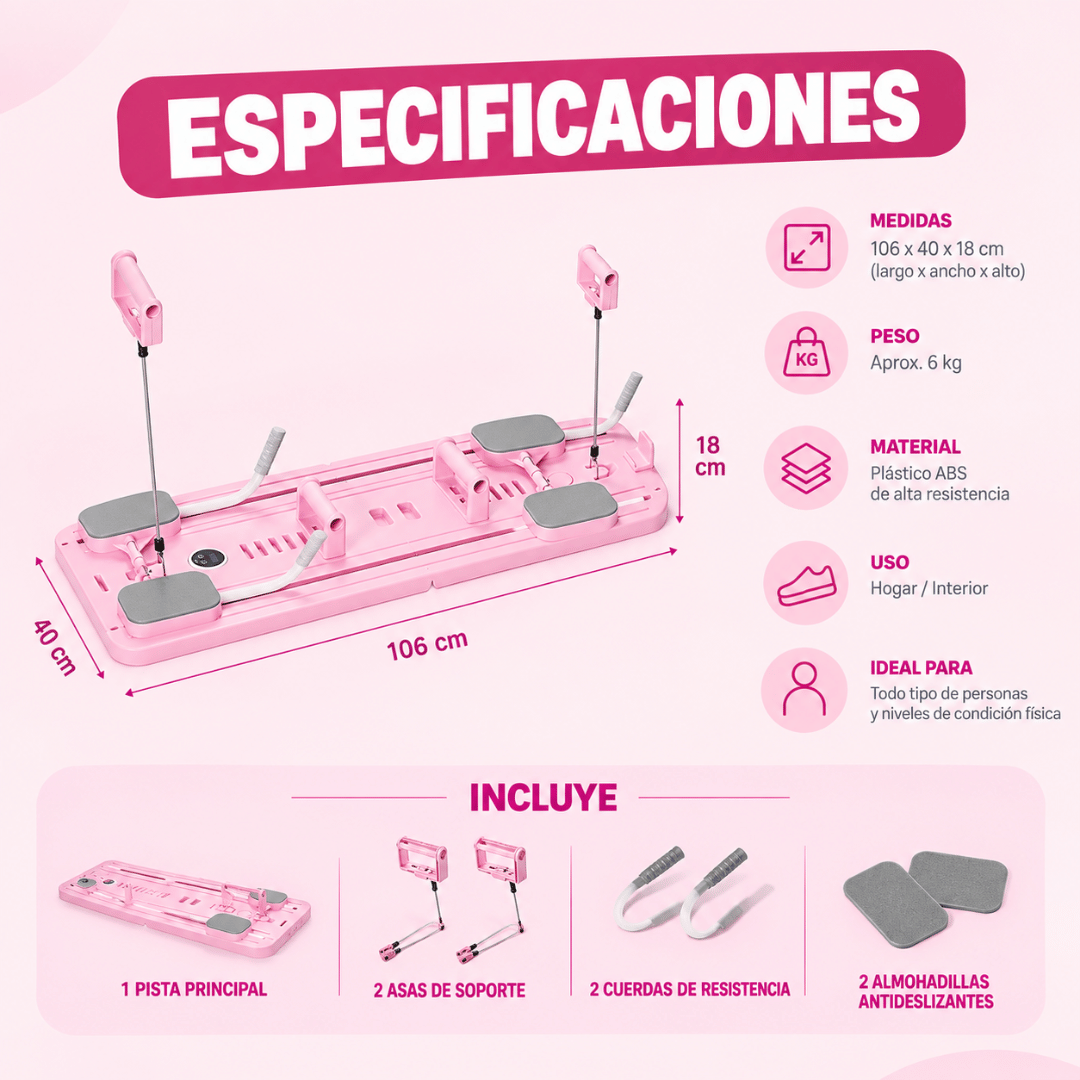 Maquina Ejercicio Multifuncional en Casa - Fortalece y tonifica múltiples zonas con un solo equipo