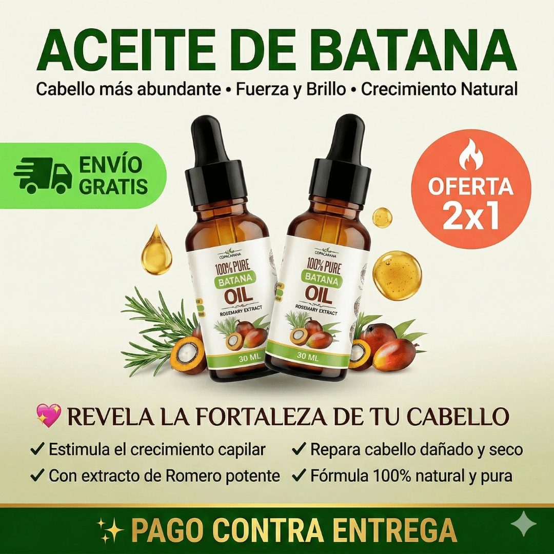 ¡Promo 2x1 Aceite Batana 30ML - Cabello con apariencia más abundante y saludable