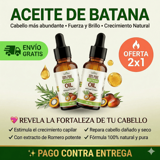 ¡Promo 2x1 Aceite Batana 30ML - Cabello con apariencia más abundante y saludable